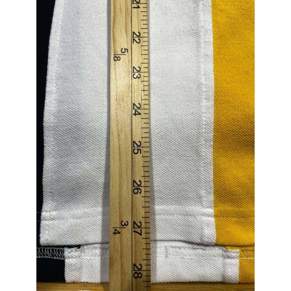 RedHead Polo Shirt Mens Large Yellow Black White Stripe Bass Pro Shops Outdoor - Picture 6 of 6